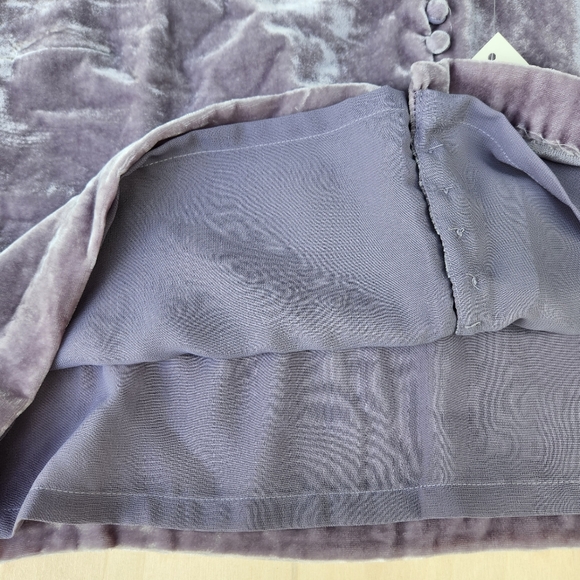 NWT Madewell Velvet Button-Down Cami Top - Lilac Purple - Size 14 - Picture 10 of 14